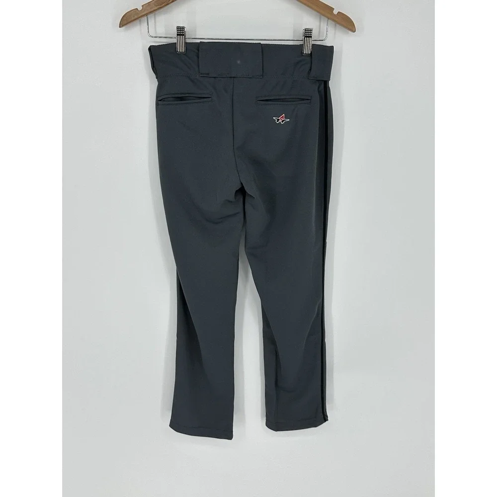 Alleson Athletic Youth Sz L Gray Piped Side Stripe Softball Baseball Pants P9